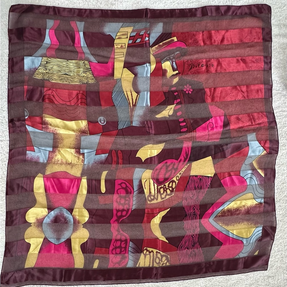 Large square picasso art scarf
